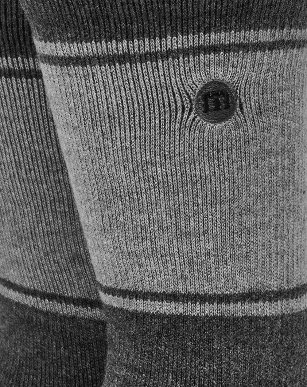 Heather Grey Pinstripe Travis Mathew Baja 2.0 Crew Sock