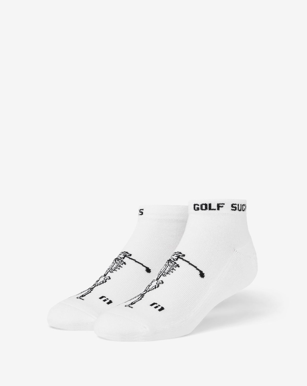 White Travis Mathew Golf Sucks Ankle Sock
