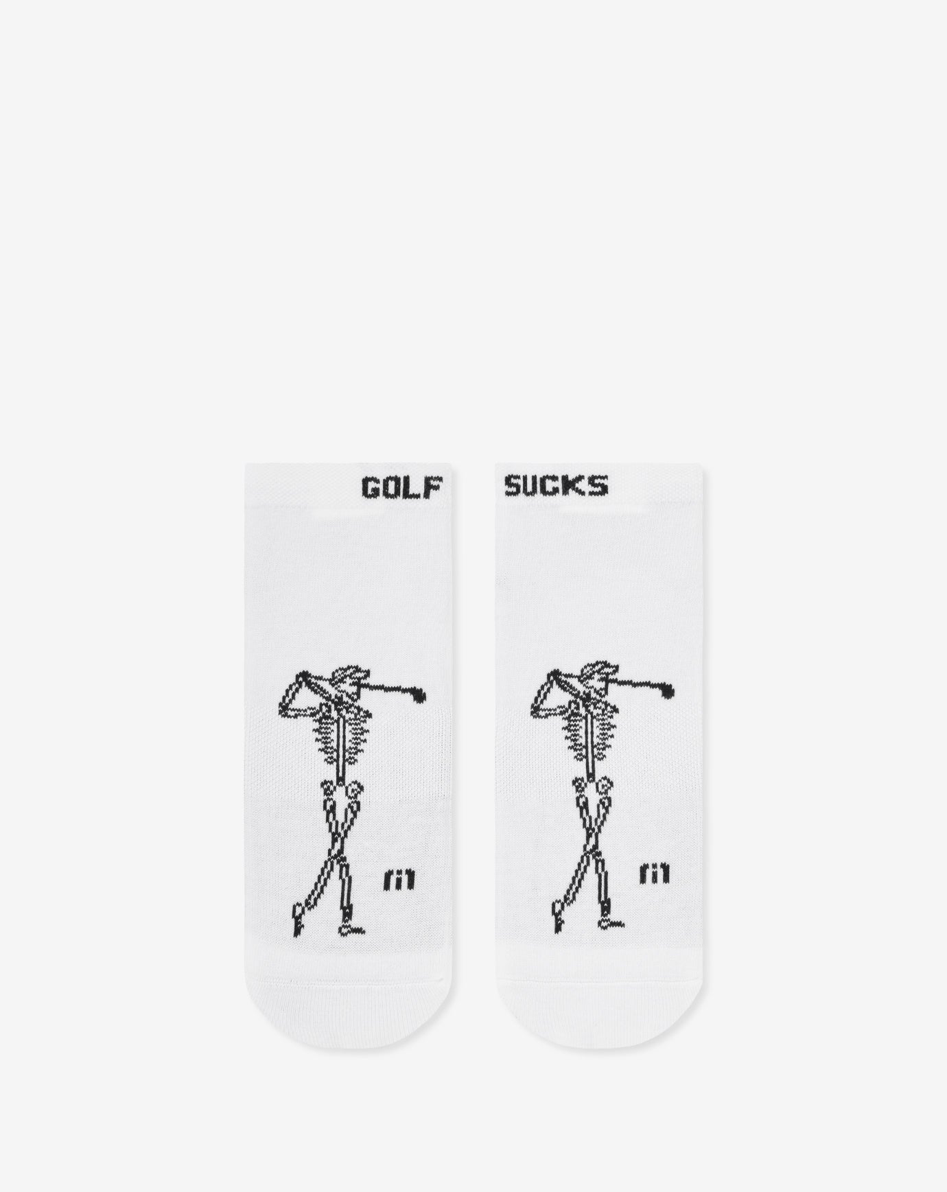 White Travis Mathew Golf Sucks Ankle Sock