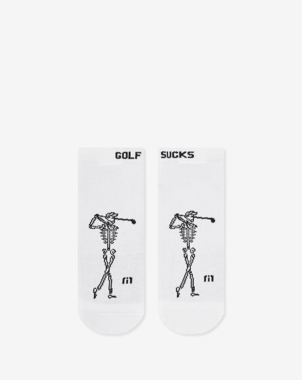 White Travis Mathew Golf Sucks Ankle Sock