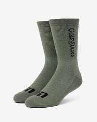 Dark Olive Travis Mathew Golf Sucks Crew Sock