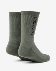Dark Olive Travis Mathew Golf Sucks Crew Sock