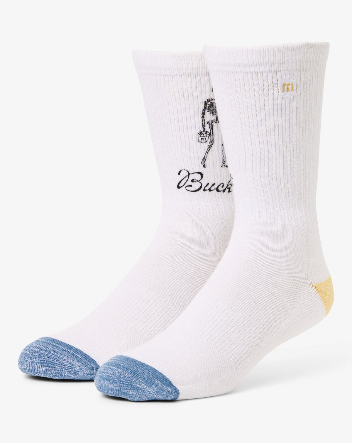 White Travis Mathew Lost Buckets Crew Sock