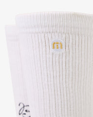 White Travis Mathew Lost Buckets Crew Sock