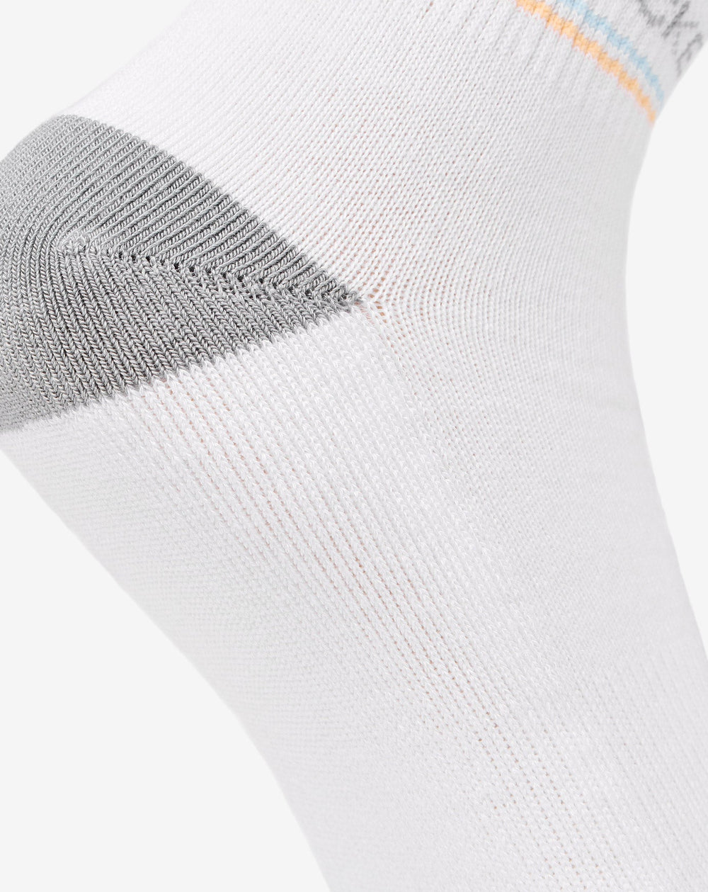 White Travis Mathew No Goalie Crew Sock
