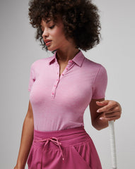 Heather Red Violet Travis Mathew Featherweight Active Polo