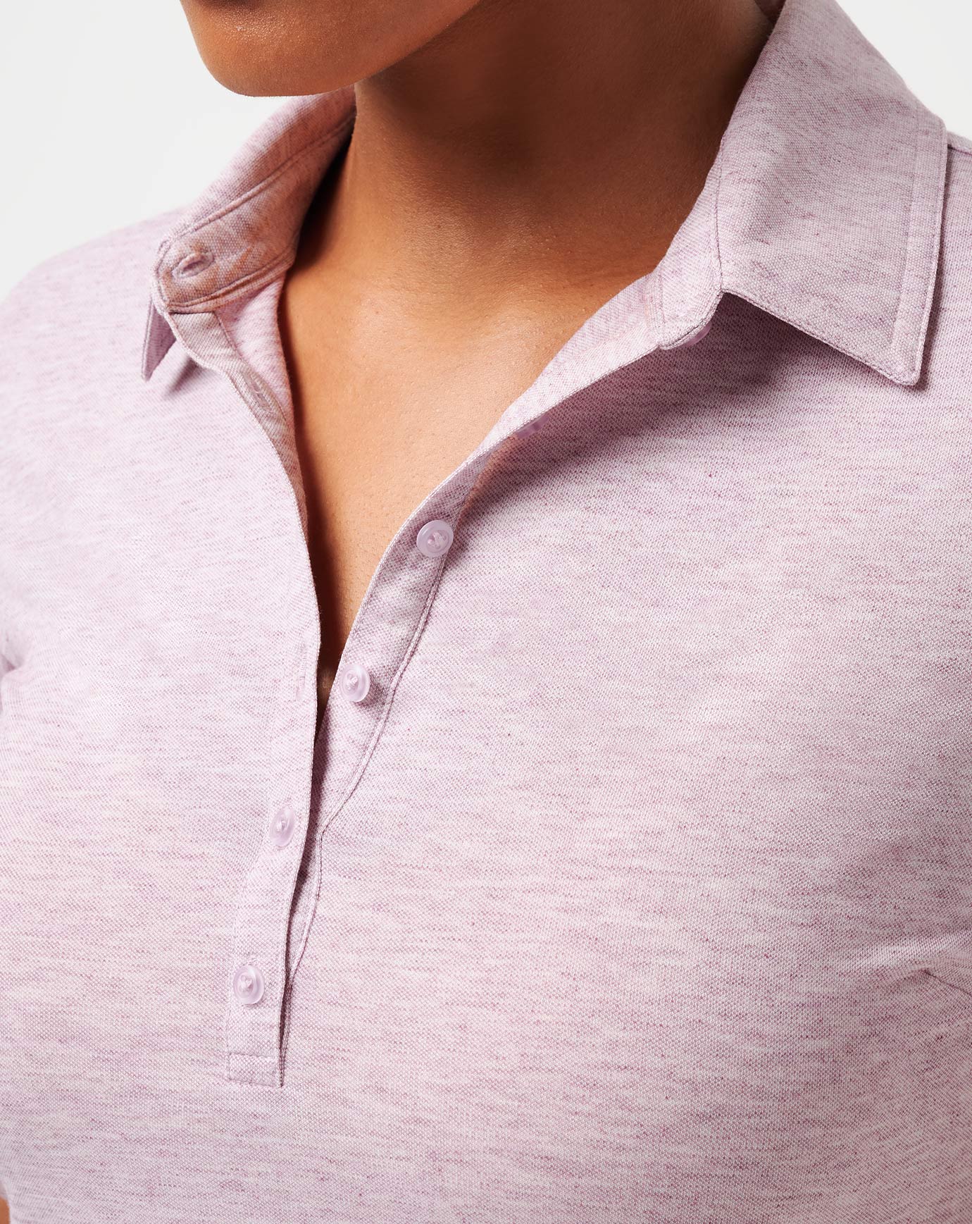 Heather Mauve Shadow Travis Mathew Featherweight Active Polo