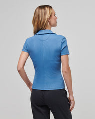 Moonlight Blue Travis Mathew Moveknit Vneck Polo