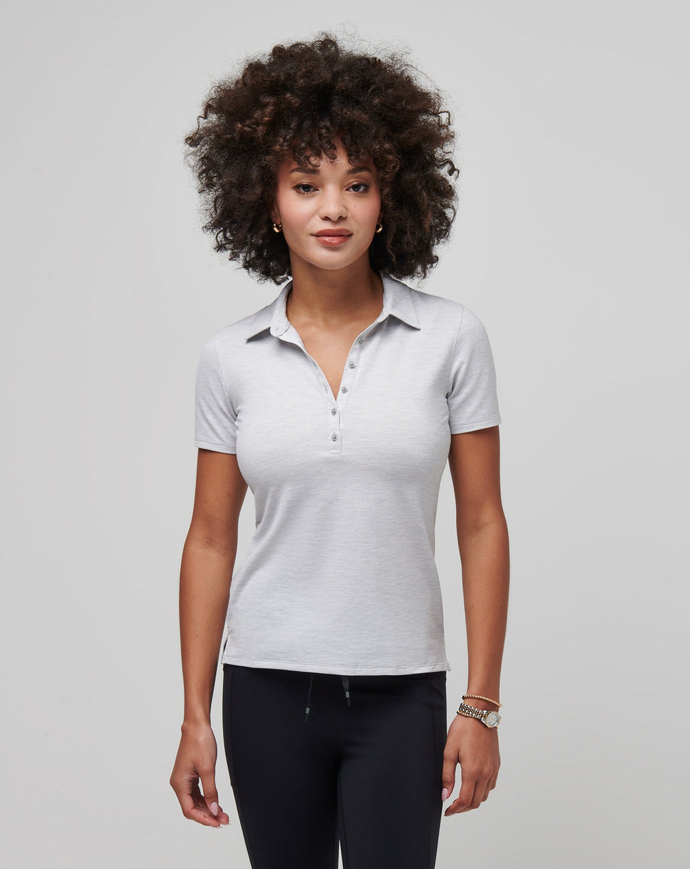 Heather Light Grey Travis Mathew Featherweight Active Polo