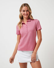 Heather Persian Red Travis Mathew Featherweight Active Polo