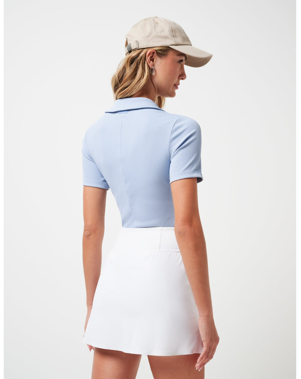 Brunnera Blue Travis Mathew Moveknit Vneck Polo
