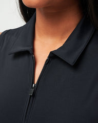 Black Travis Mathew Moveknit Sleeveless Polo Dress