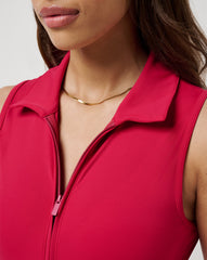 Persian Red Travis Mathew Moveknit Sleeveless Polo Dress 2.0