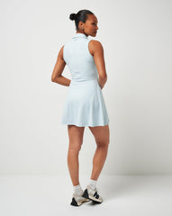 Heather Baby Blue Travis Mathew Moveknit Sleeveless Polo Dress 2.0