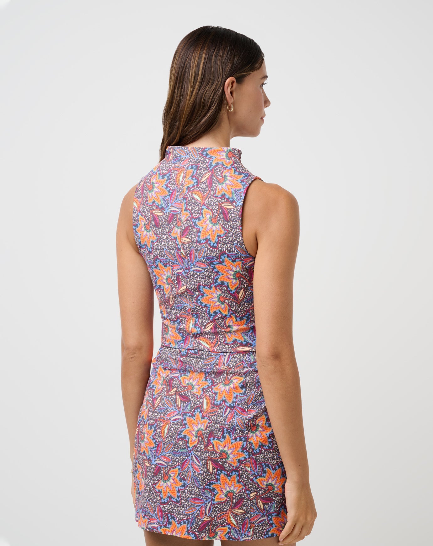 Persian Red Multi Travis Mathew Sunfire Zip Tank