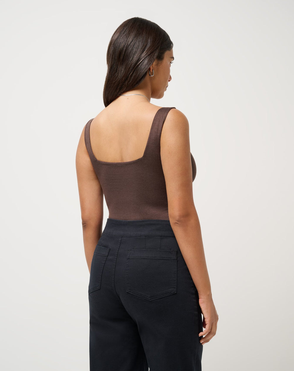 Heather Coffee Grounds Travis Mathew Skyline Tank Bodysuit
