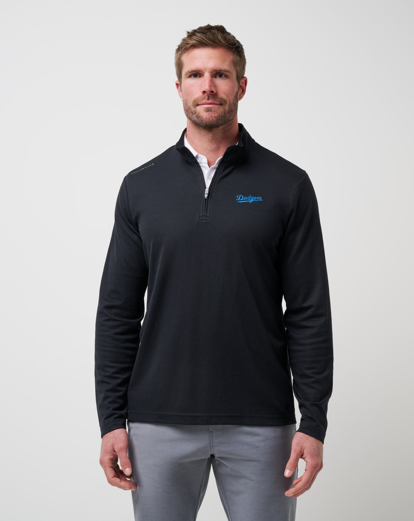 Black Travis Mathew Los Angeles Dodgers Time To Tailgate Quarter Zip