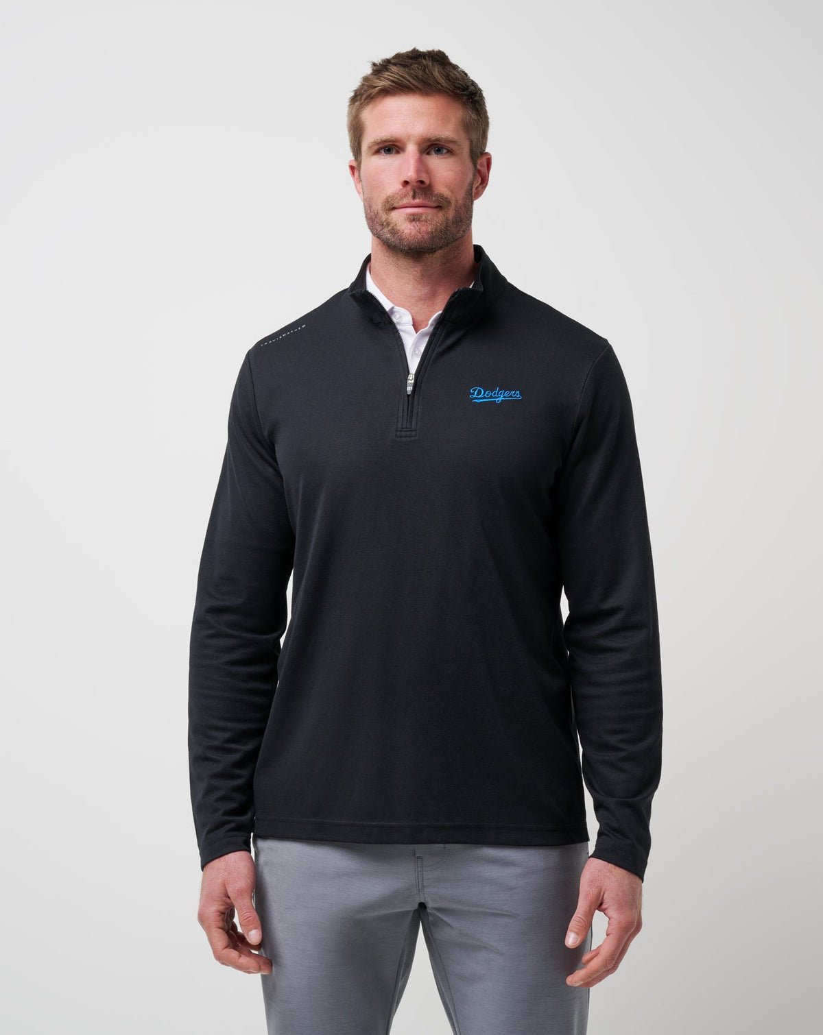 Black Travis Mathew Los Angeles Dodgers Time To Tailgate Quarter Zip