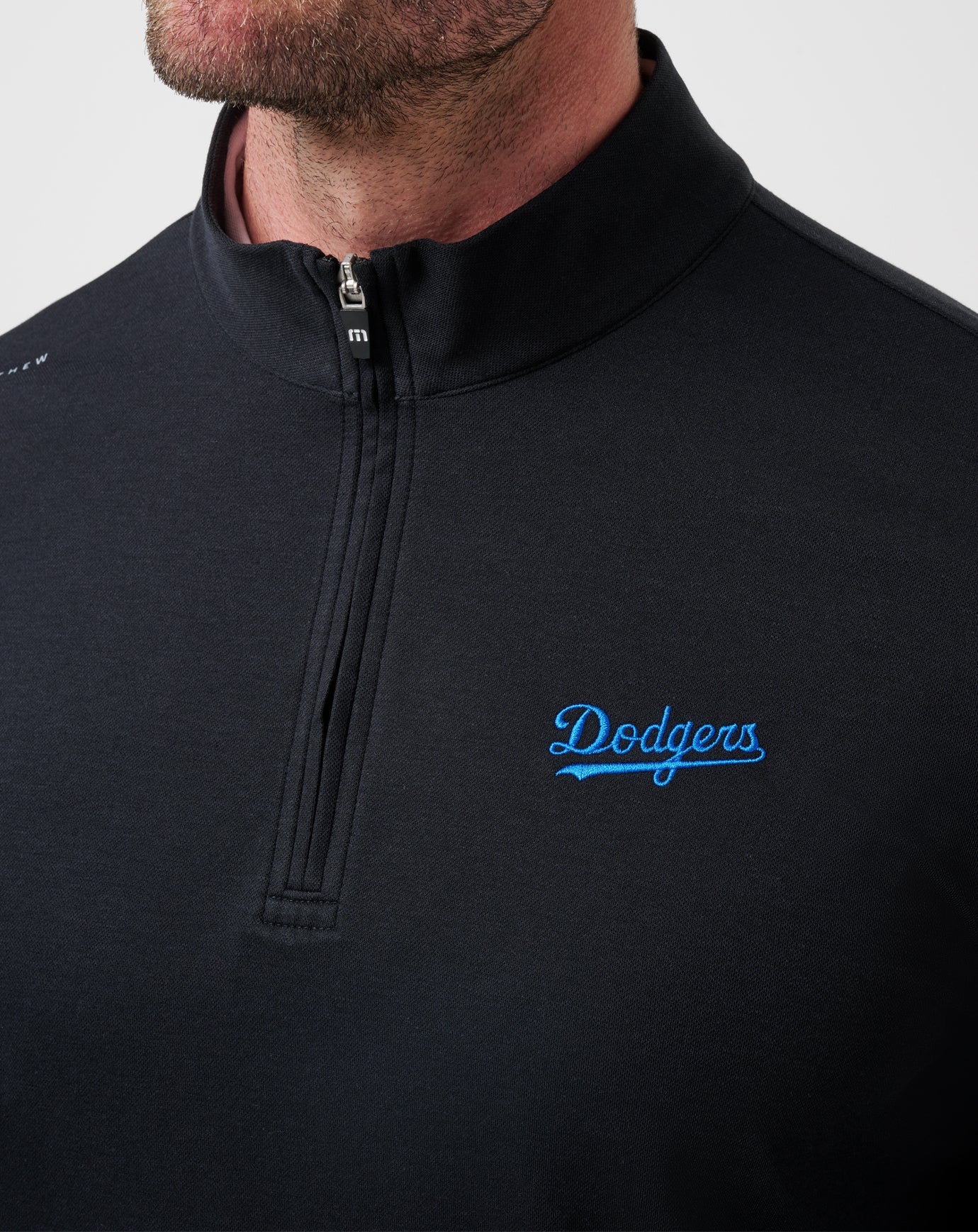 Black Travis Mathew Los Angeles Dodgers Time To Tailgate Quarter Zip