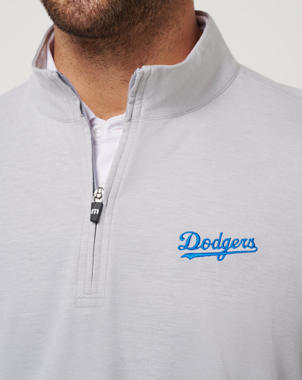 Heather Grey Travis Mathew Los Angeles Dodgers Time To Tailgate Quarter Zip