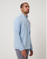 Heather Blue Travis Mathew Philadelphia Phillies Time To Tailgate Quarter Zip