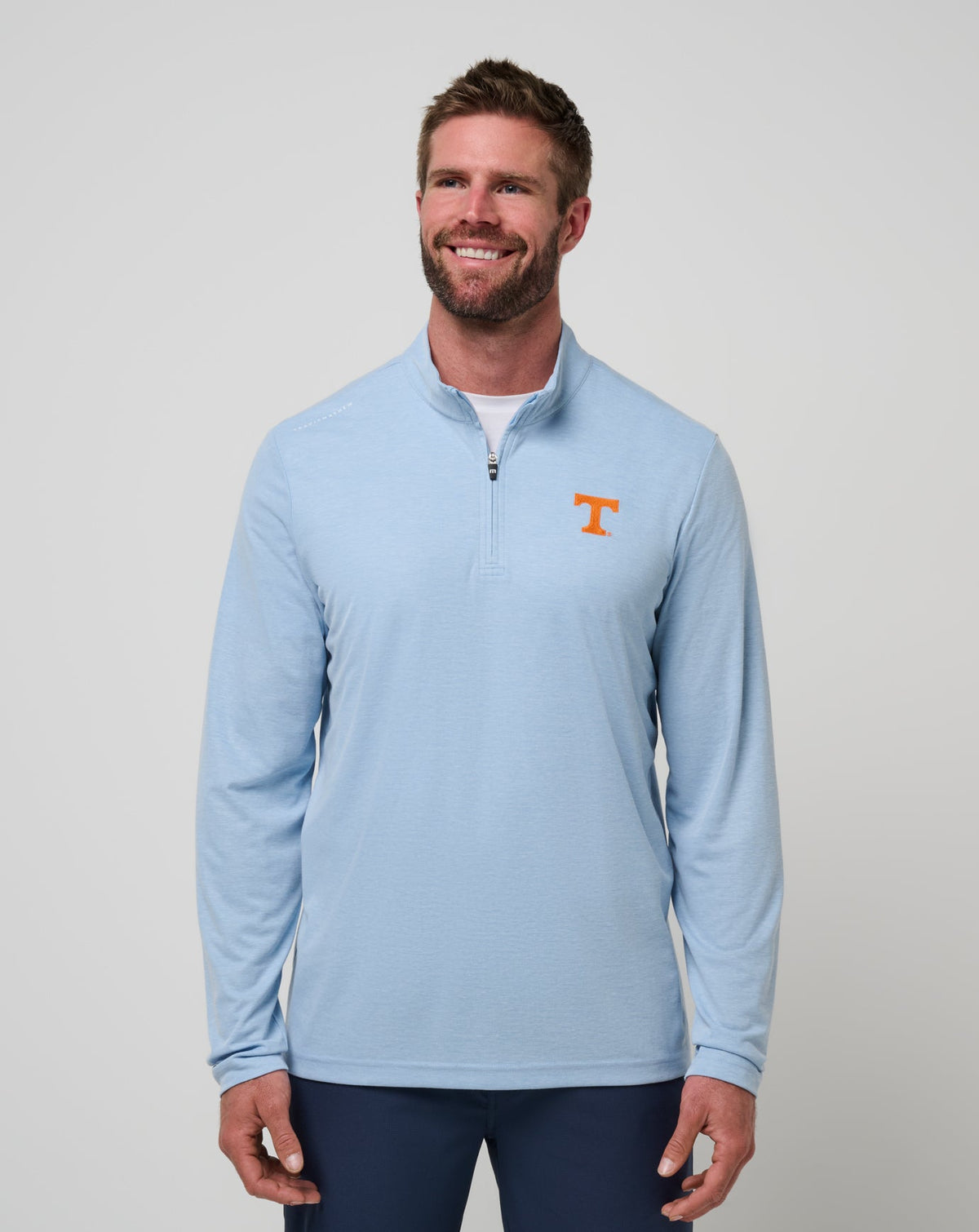 Heather Blue Travis Mathew Tennessee Time To Tailgate Quarter Zip