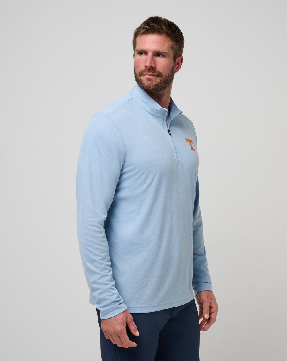 Heather Blue Travis Mathew Tennessee Time To Tailgate Quarter Zip
