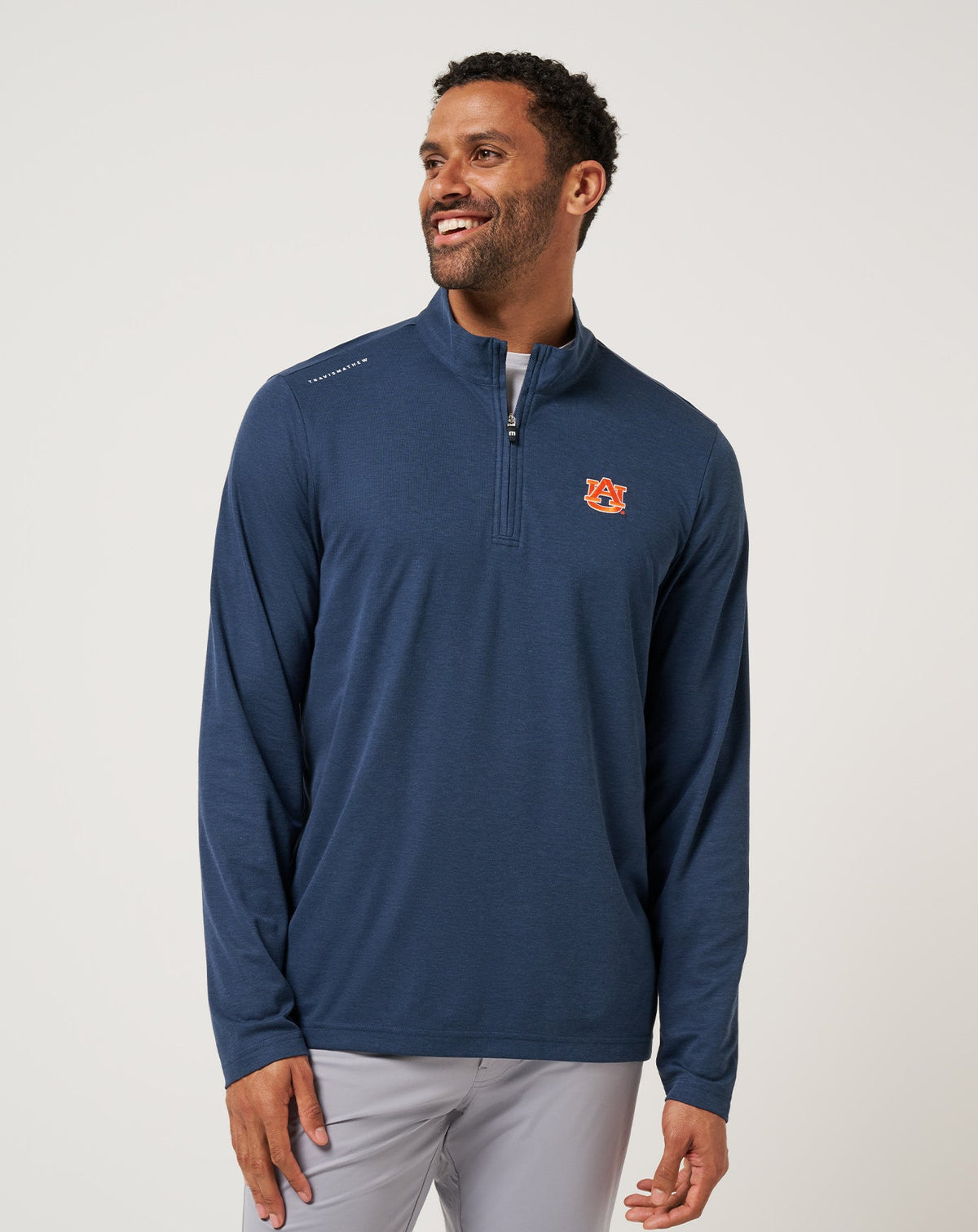 Navy Travis Mathew Auburn Time To Tailgate Quarter Zip