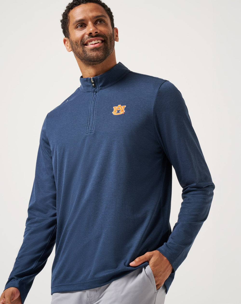 Navy Travis Mathew Auburn Time To Tailgate Quarter Zip