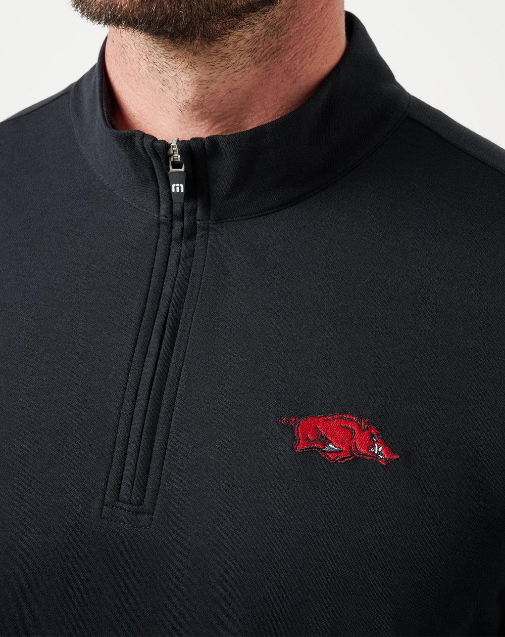 Black Travis Mathew Arkansas Time To Tailgate Quarter Zip