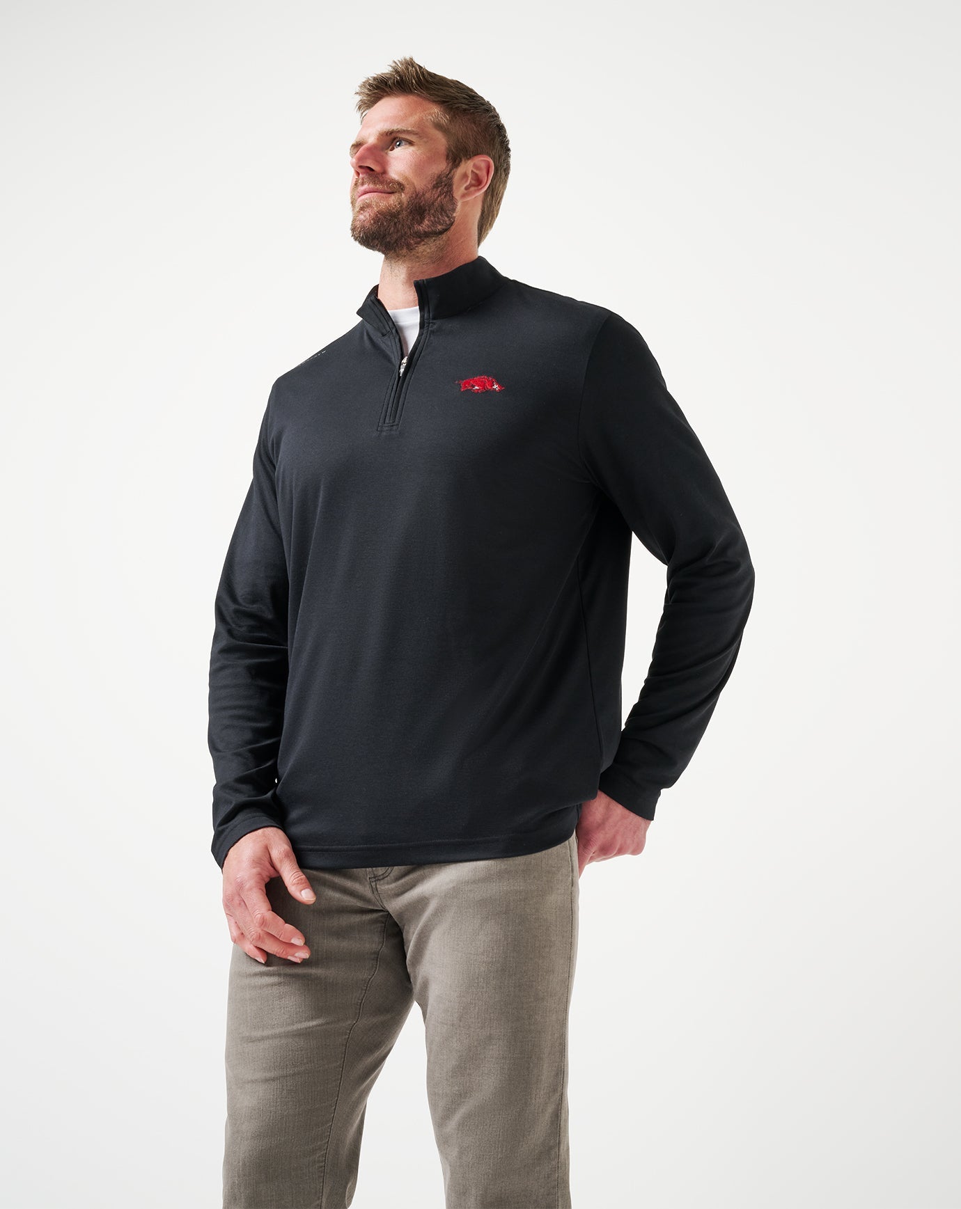 Black Travis Mathew Arkansas Time To Tailgate Quarter Zip