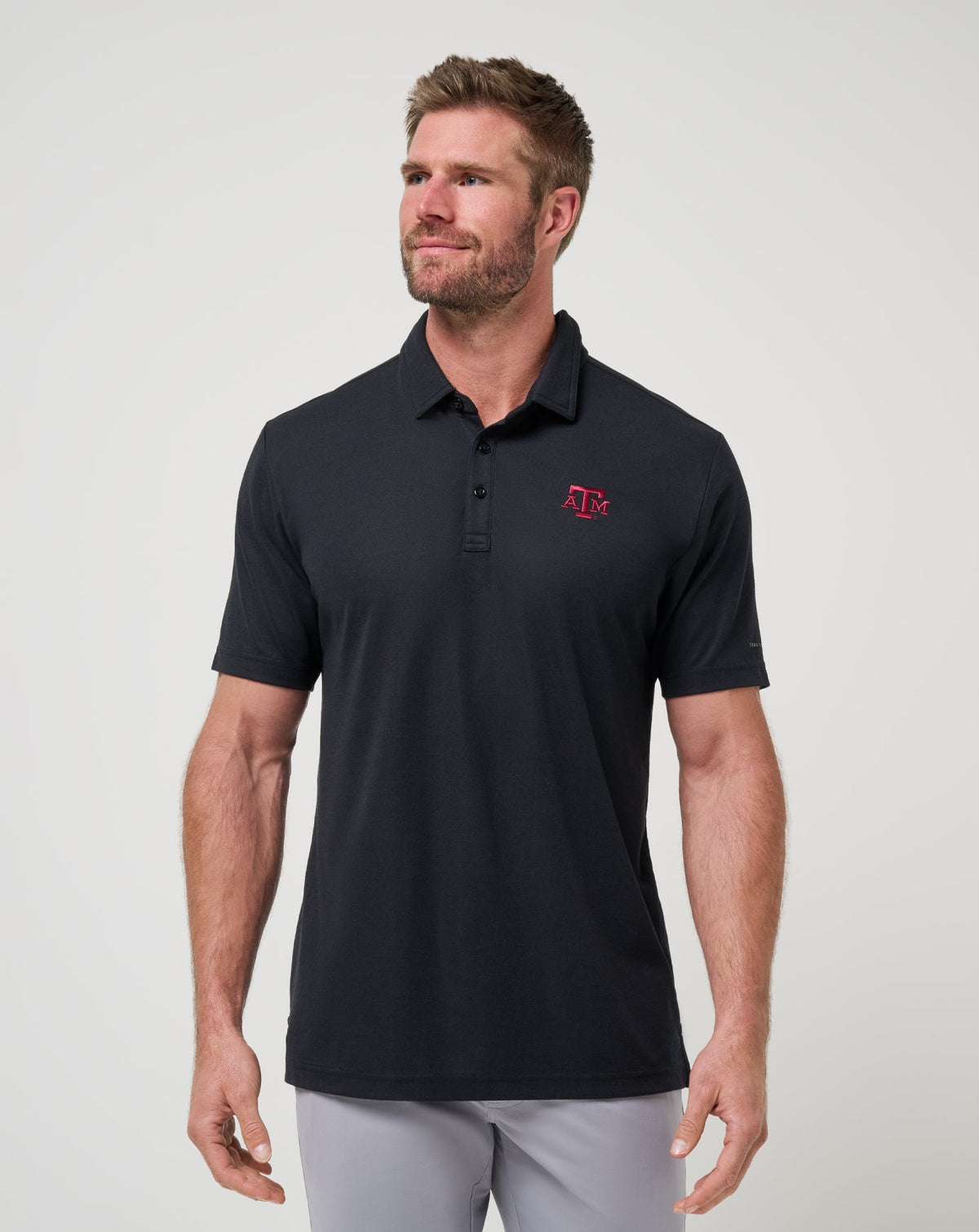Black Travis Mathew Texas A&M School Pride Polo