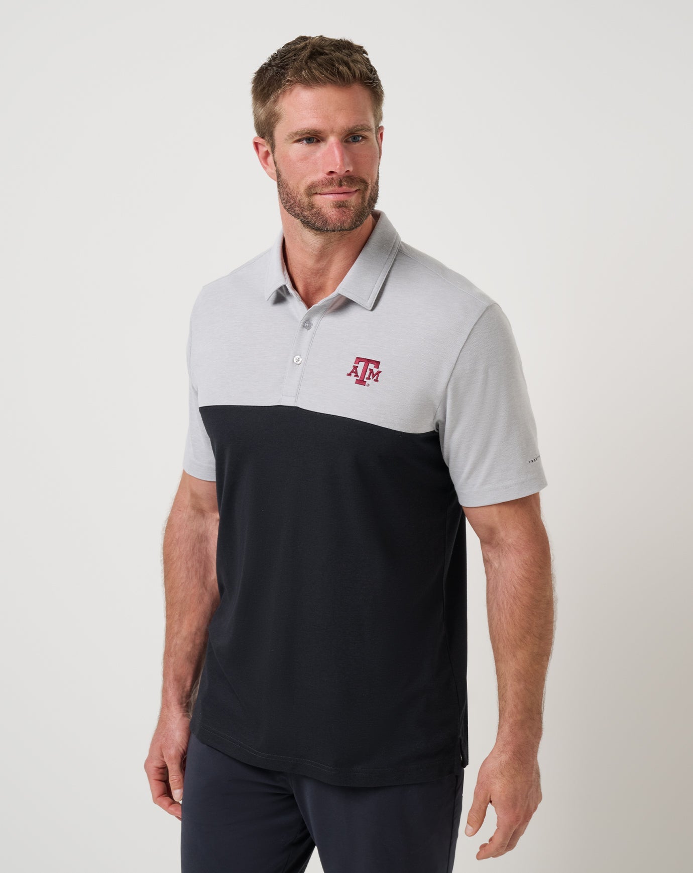 Heather Grey/Black Travis Mathew Texas A&M Drop Back Polo