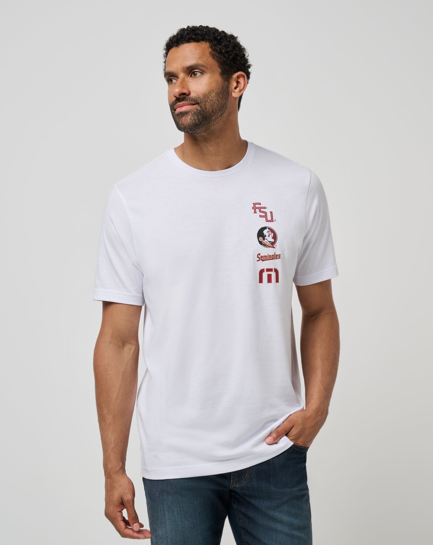 White Travis Mathew FSU Playoffs 2.0 Tee