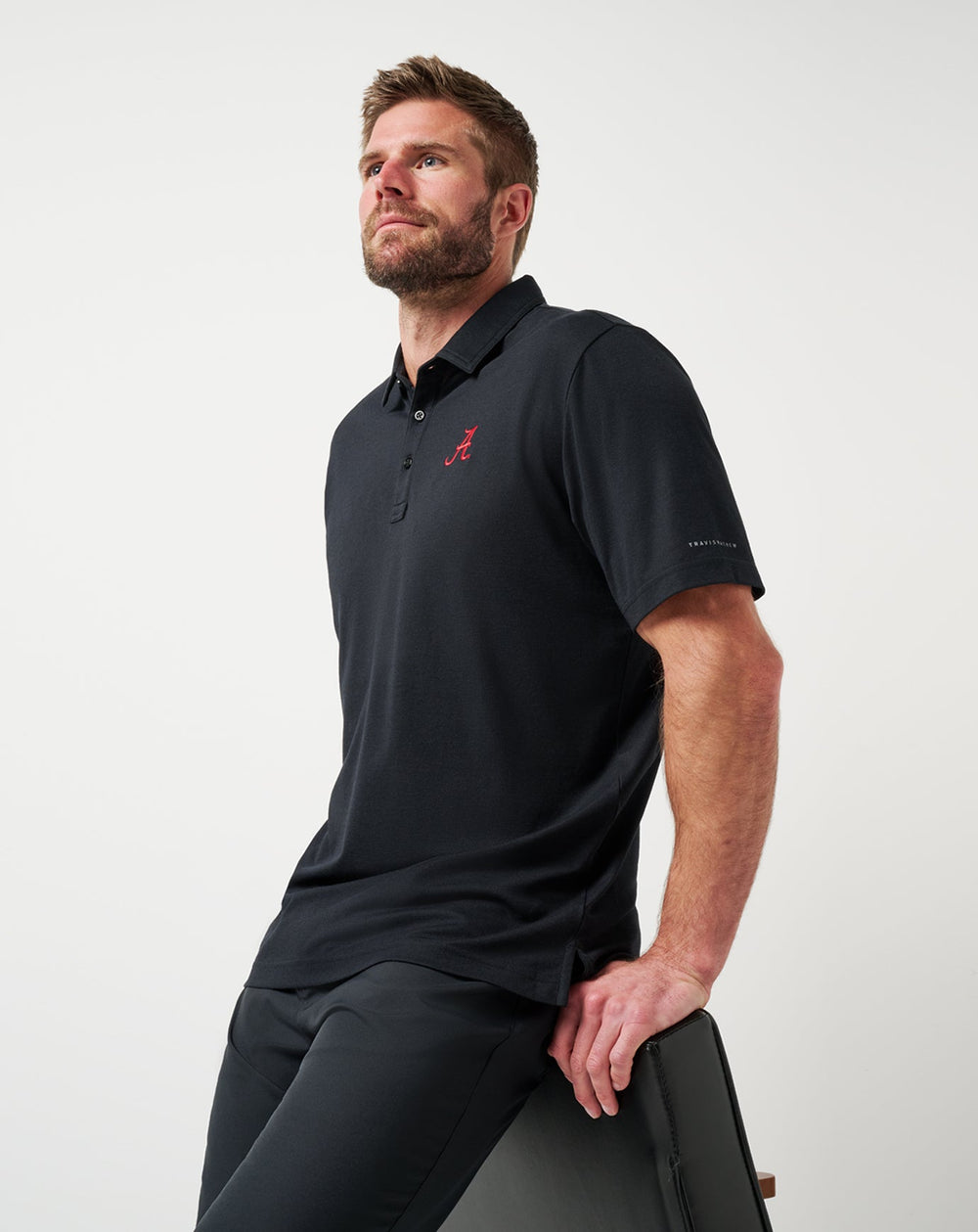 Black Travis Mathew Alabama School Pride Polo