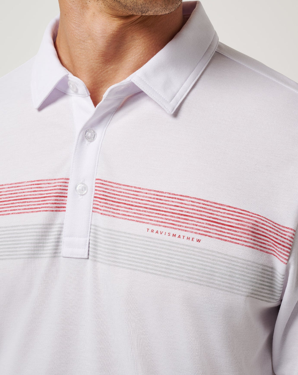 White/Crimson Travis Mathew Alabama Top Recruit Polo