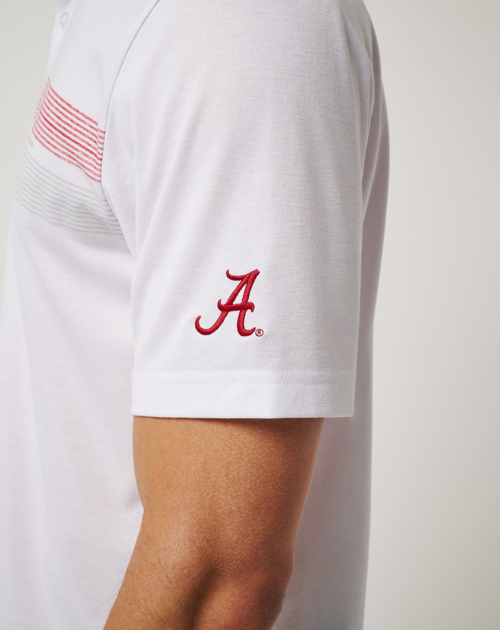 White/Crimson Travis Mathew Alabama Top Recruit Polo