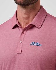 Heather Red Travis Mathew Mississippi School Pride Polo