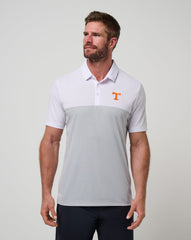 White/Heather Grey Travis Mathew Tennessee Drop Back Polo