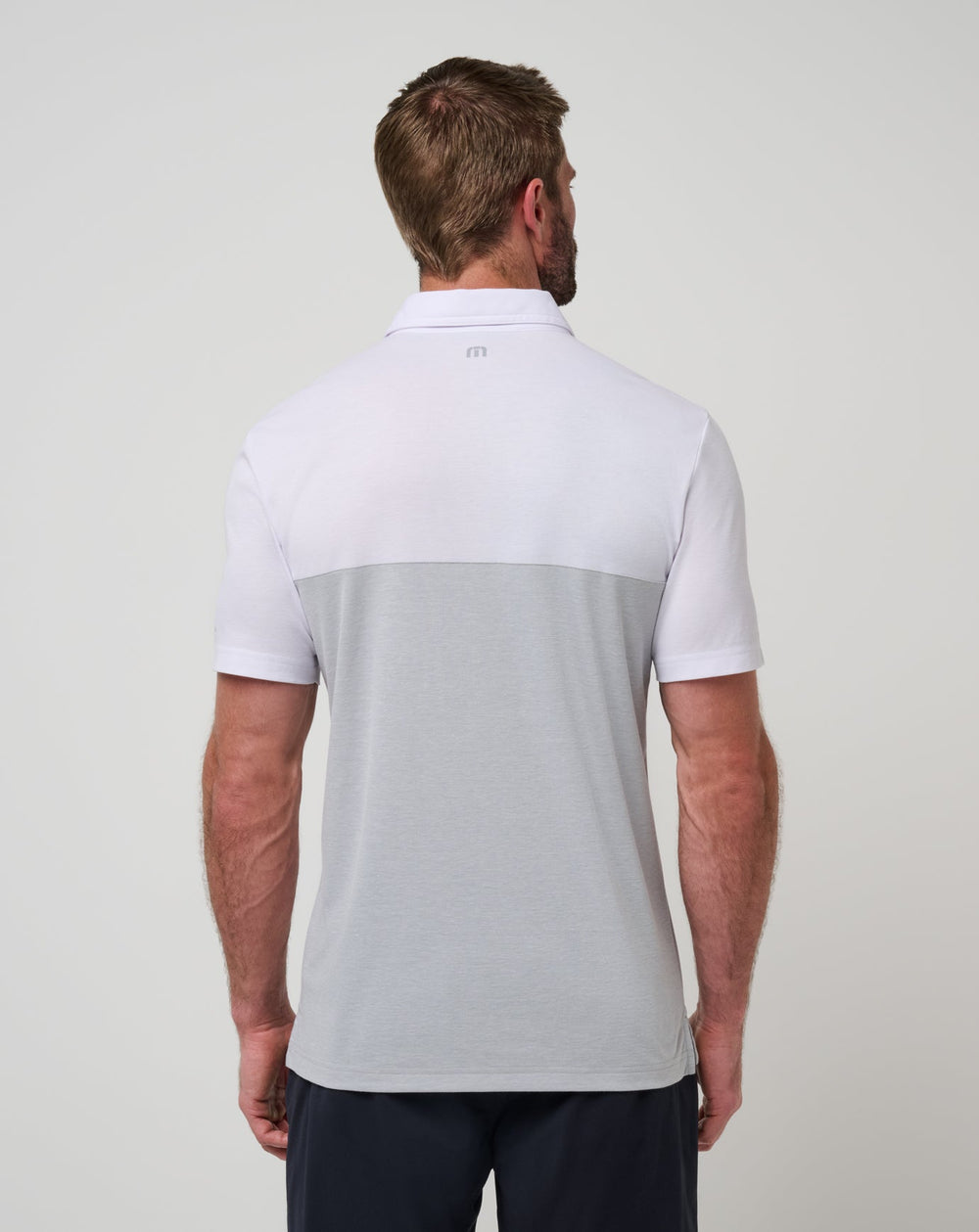White/Heather Grey Travis Mathew Tennessee Drop Back Polo