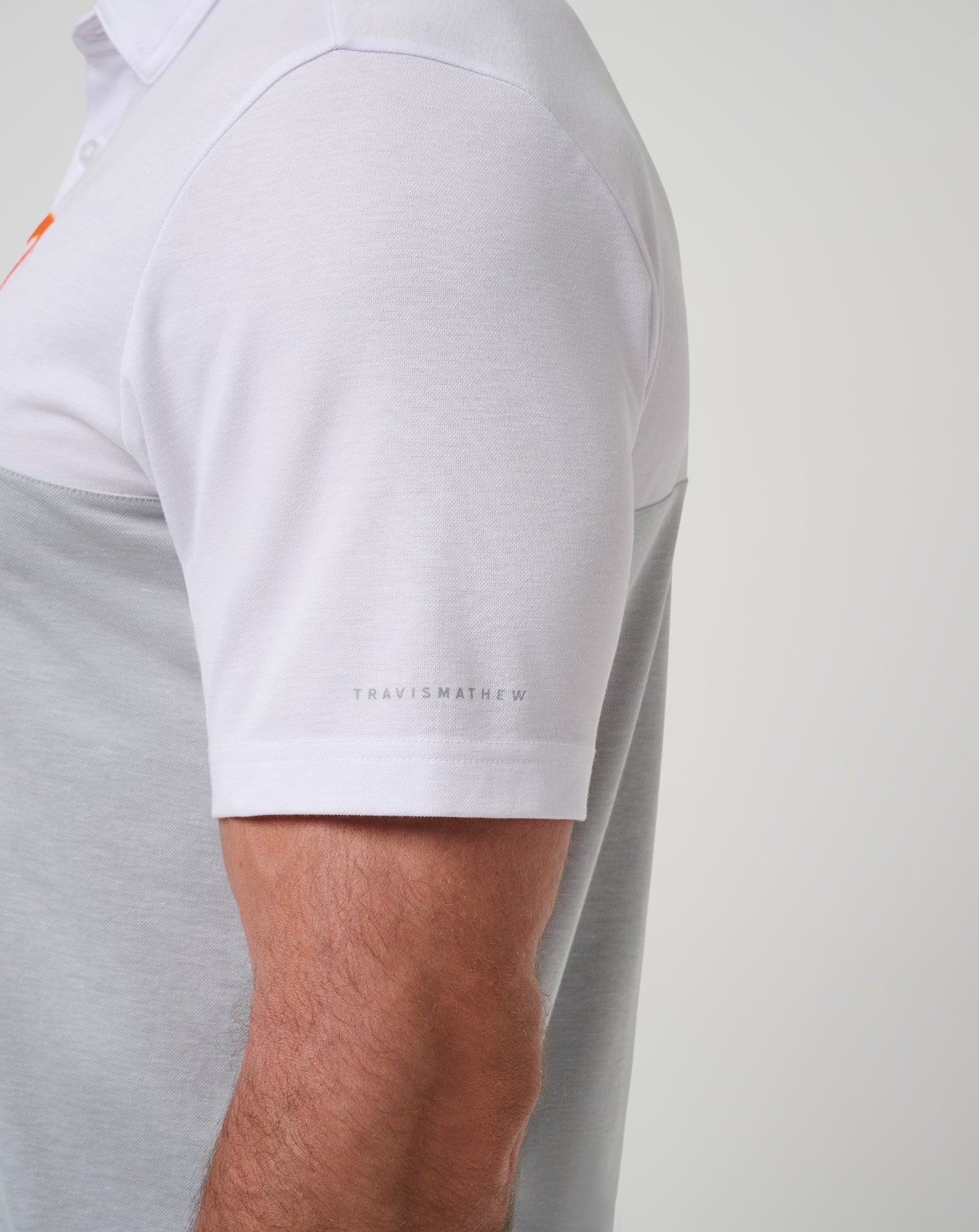 White/Heather Grey Travis Mathew Tennessee Drop Back Polo
