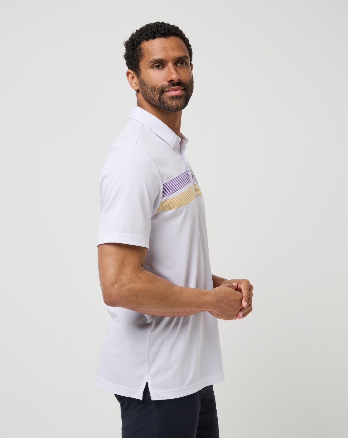 White/Purple Travis Mathew LSU Top Recruit Polo