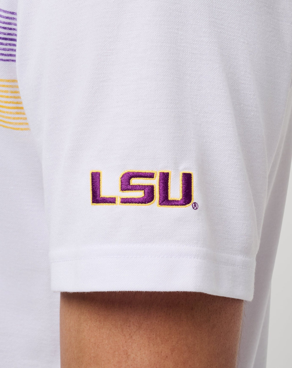 White/Purple Travis Mathew LSU Top Recruit Polo
