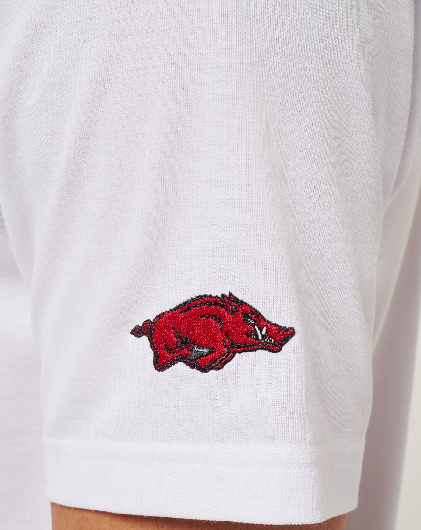 White/Crimson Travis Mathew Arkansas Top Recruit Polo