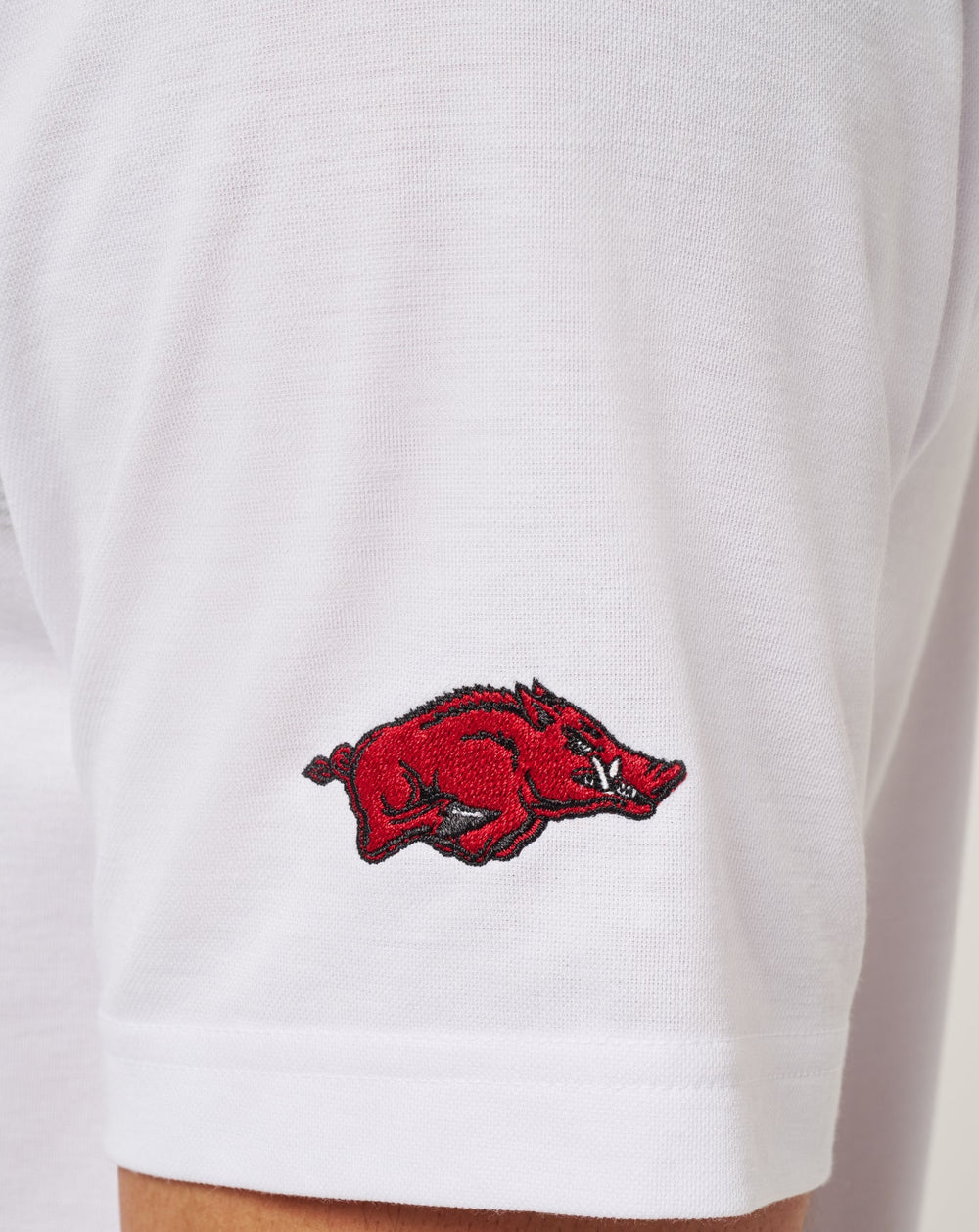 White/Crimson Travis Mathew Arkansas Top Recruit Polo