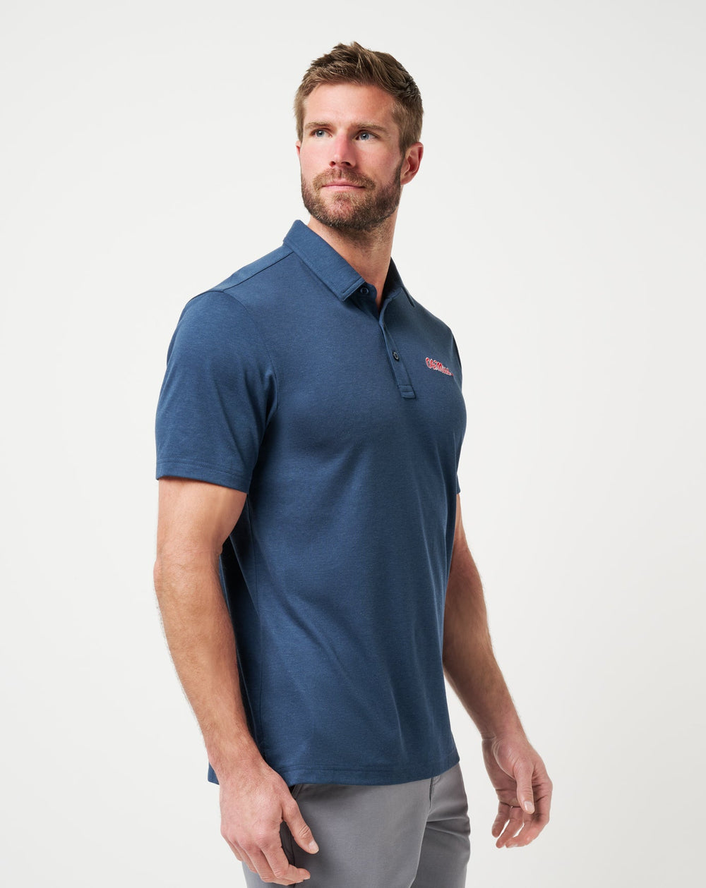 Navy Travis Mathew Mississippi School Pride Polo
