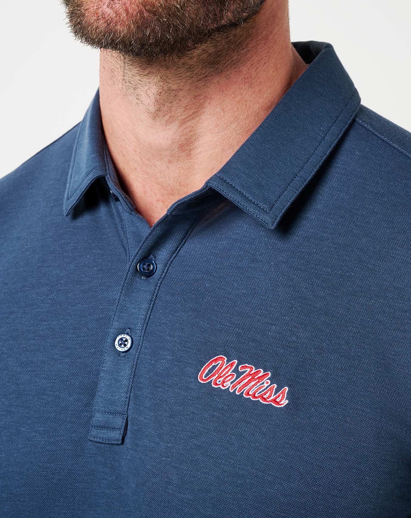 Navy Travis Mathew Mississippi School Pride Polo