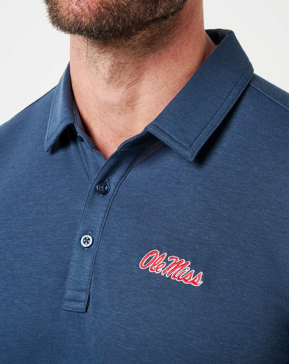Navy Travis Mathew Mississippi School Pride Polo
