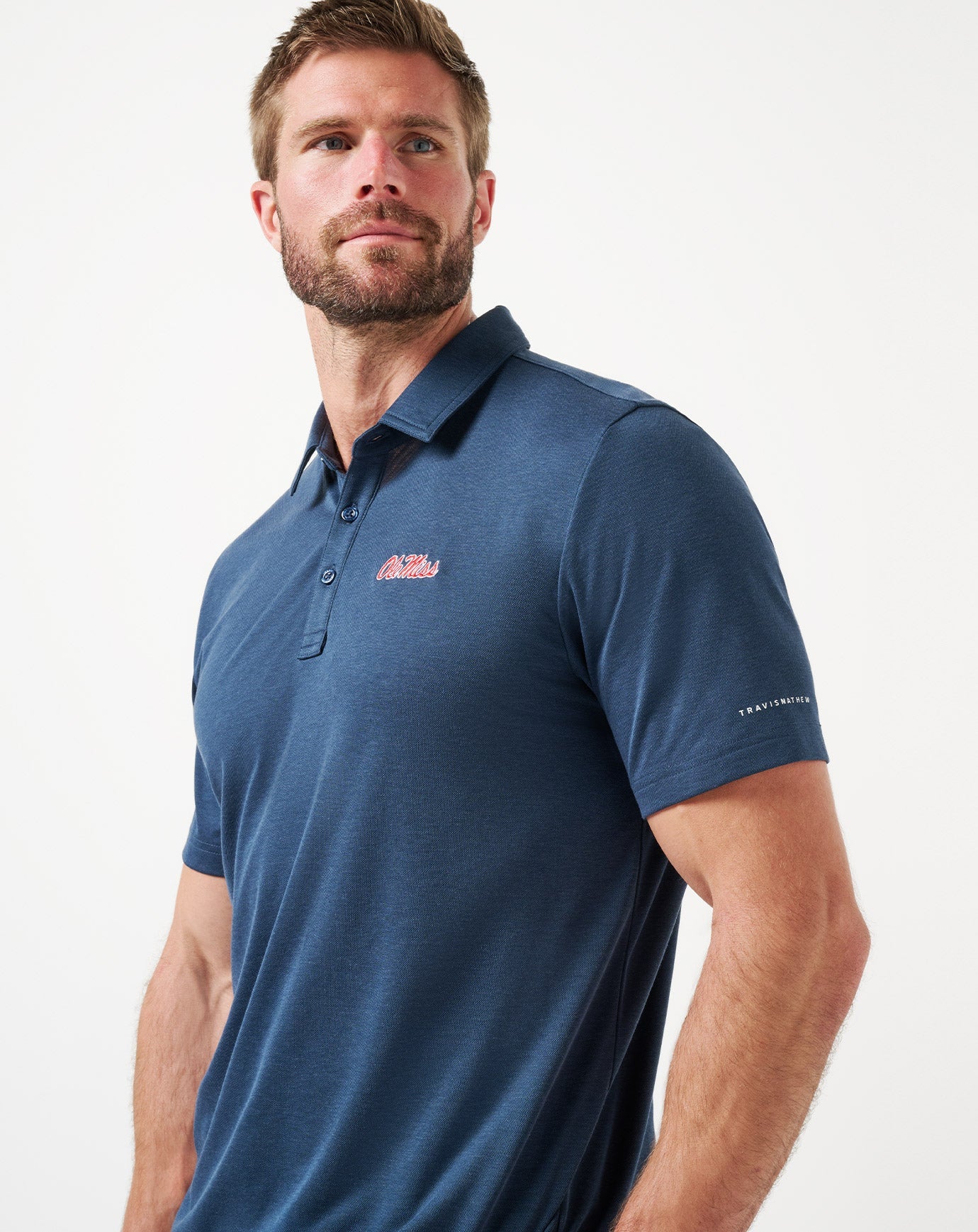 Navy Travis Mathew Mississippi School Pride Polo