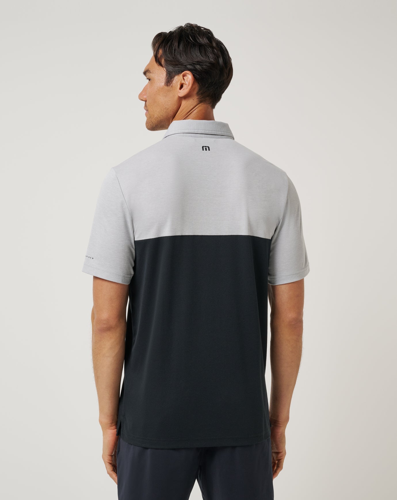 Heather Grey/Black Travis Mathew Arkansas Drop Back Polo